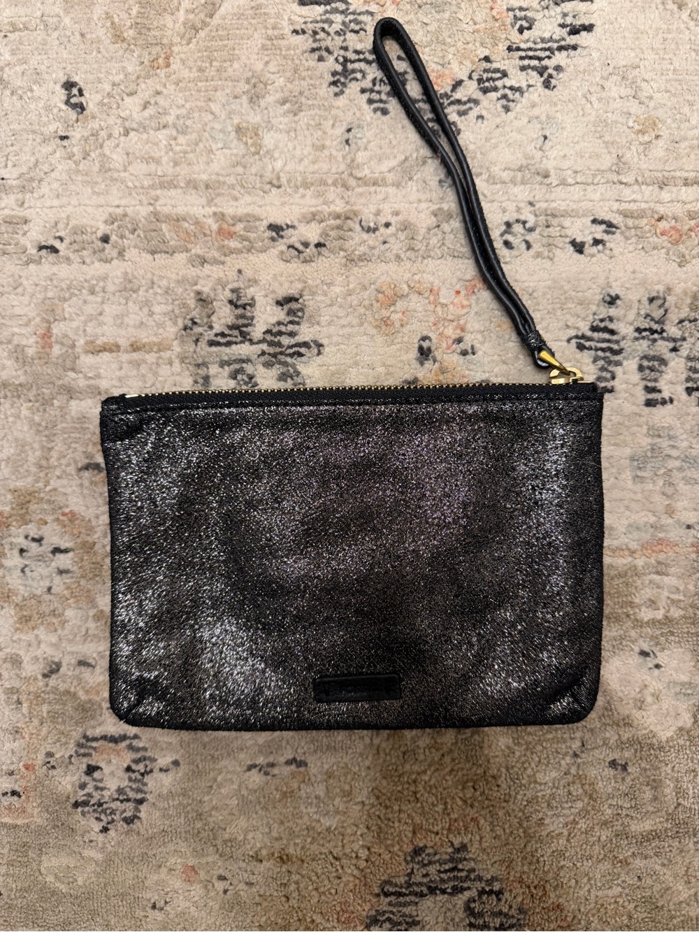 Fossil Sparkle Wristlet Clutch in Black
